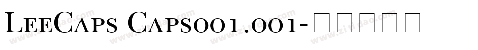 LeeCaps Caps001.001字体转换